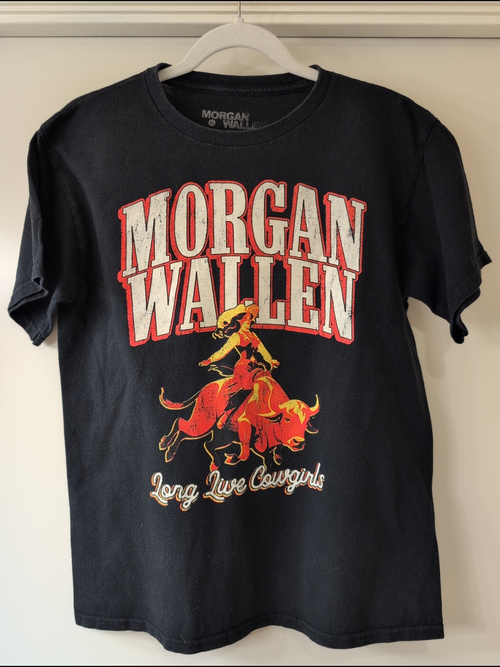 Morgan Wallen Girl Youth Black Graphic Tee - 'Long Live Cowgirls' Country XL